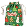Christmas Theme Cloth Printed Storage Bags ABAG-F010-02A-02-2