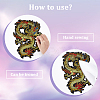 Dargon Pattern Polyester Fabrics Computerized Embroidery Cloth Sew on Patches PATC-WH0010-14-4