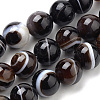 Natural Striped Agate/Banded Agate Beads Strands G-S259-04A-8mm-1