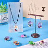 5Pcs Transparent Glass Pendants GLAA-TA0002-84-6