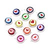 Polymer Clay Beads with CCB Plastic Frame Connector Charms CLAY-T022-35M-06-1