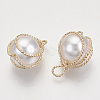 ABS Plastic Imitation Pearl Pendants KK-N235-020B-3