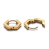 304 Stainless Steel Hexagon Huggie Hoop Earrings STAS-J033-03B-G-3