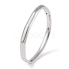 Non-Tarnish 304 Stainless Steel Faceted Ring Hinged Bangles for Women BJEW-C071-16P-1