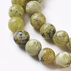 Natural Yellow Turquoise(Jasper) Beads Strands X-G-Q462-6mm-22-3