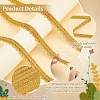 Polyester Braided Metallic Lace Trim SRIB-WH0011-180A-01-4