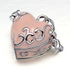 Enamel Heart Rack Plating Brass Prayer Box Pendants KK-L101-02-2