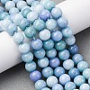 Ombre Effect Dyed Glass Beads Strands X-GLAA-T031-01O-02-2