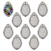 10Pcs Vintage Tibetan Style Alloy Brooch Cabochon Settings FIND-ME0002-17-1