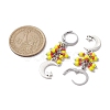Tibetan Style Alloy Dangle Leverback Earrings EJEW-MZ00119-02-3