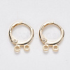 Brass Huggie Hoop Earring Findings X-KK-T049-15G-NF-1