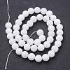 Natural White Jade Beads Strands X-GSR8mmC067-3