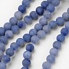 Dyed & Heated Natural Blue Aventurine Beads Strands G-D809-09-8mm-1