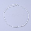 Natural White Topaz Beaded Necklaces NJEW-K114-A-A09-1