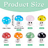14Pcs 7 Colors Handmade Lampwork Beads LAMP-TA0001-89-4