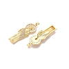 Religion Brass Micro Pave Clear Cubic Zirconia Pendants KK-N287-46C-G-2