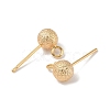 Brass Stud Earring Findings KK-R164-05B-G-2