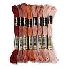 8 Skeins 8 Colors 6-Ply Polyester Embroidery Floss OCOR-M009-01A-03-1