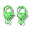 Spray Painted Eco-Friendly Alloy Lobster Claw Clasps X-PALLOY-T080-04-NR-2