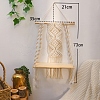 Bohemian Cotton & Wood Macrame Woven Wall Hanging PW-WG8FB47-01-4