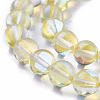 Synthetic Moonstone Beads Strands G-F143-8mm-13-3