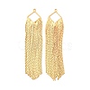 Brass Tassel Big Pendants KK-F898-22D-G-1