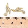 Brass Micro Pave Clear Cubic Zirconia Pendants KK-H449-85A-G-RS-3