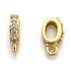 Brass Micro Pave Cubic Zirconia Tube Bails X-ZIRC-H119-11G-3