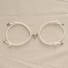 Alloy Heart-shaped Magnetic Braided Rope Bracelets for Couple Girlfriends WG59636-03-1
