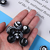 Opaque Striped Acrylic Beads MACR-S373-27B-10-7