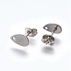 Tarnish Resistant 304 Stainless Steel Stud Earring Findings STAS-O119-12B-P-2