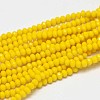 Faceted Rondelle Glass Beads Strands GLAA-I033-3mm-14-1