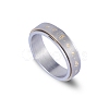 Om Mani Padme Hum 201 Stainless Steel Rotatable Finger Ring PW-WG12553-05-4