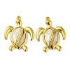 Natural Shell Pendants STAS-P341-02G-02-1