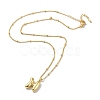 Initial Letter Brass Pendant Necklace NJEW-A015-21G-H-2