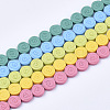 Spray Painted Non-magnetic Synthetic Hematite Beads Strands G-T124-33B-1