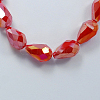 Electroplate Glass Beads Strands EGLA-R007-11x8mm-2-1
