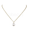 Electroplated Natural Keshi Pearl Pendant Necklaces NJEW-JN05604-02-3