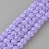 Synthetic Crackle Quartz Beads Strands GLAA-S134-6mm-15-1