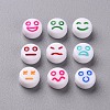 White Opaque Acrylic Beads MACR-N008-42-A-2