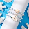 3Pcs 3 Styles Round Acrylic & Glass Beaded Stretch Bracelet Sets BJEW-JB10730-02-3