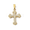 Ion Plating(IP) 304 Stainless Steel Micro Pave Cubic Zirconia Pendants STAS-Z107-08G-11-1