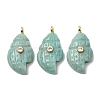 Natural Amazonite Carved Pendants G-H357-05G-01-1