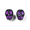 Opaque Black Acrylic Beads X-MACR-N012-15-3