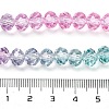 Transparent Painted Glass Beads Strands X1-DGLA-A034-T6mm-A10-3