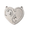 Non-Tarnish 304 Stainless Steel Split Pendants STAS-H212-16P-1