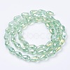Electroplate Glass Beads Strands X-EGLA-D015-15x10mm-29-1