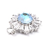 Brass Micro Pave Cubic Zirconia Pendants ZIRC-O044-21B-P-4