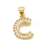 Rack Plating Brass Micro Pave Cubic Zirconia Pendants KK-L226-100G-C-1