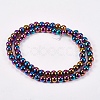 Electroplate Non-magnetic Synthetic Hematite Beads Strands G-J169A-6mm-05-2